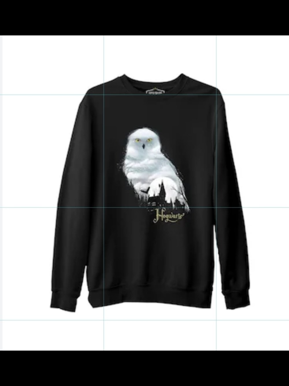 Harry Potter Hedwig Graphic Crewneck Black Sweatshirt Authentic Size Medium NWOT